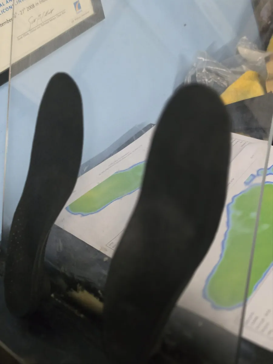 PHITS 3D-printed insoles on a Footscan plate